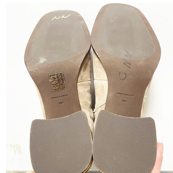 NEW Tory Burch Multi-Logo Stretch Suede Boot size 9 - Picture 12 of 13